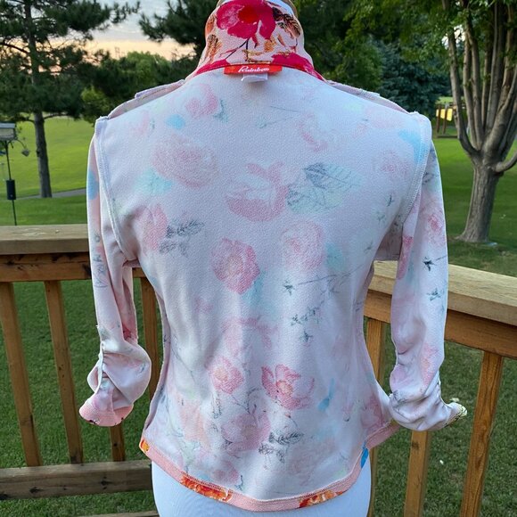 Rainbow Women's Floral Long Sleeve Blouse Blazer - Size S - Picture 11 of 15